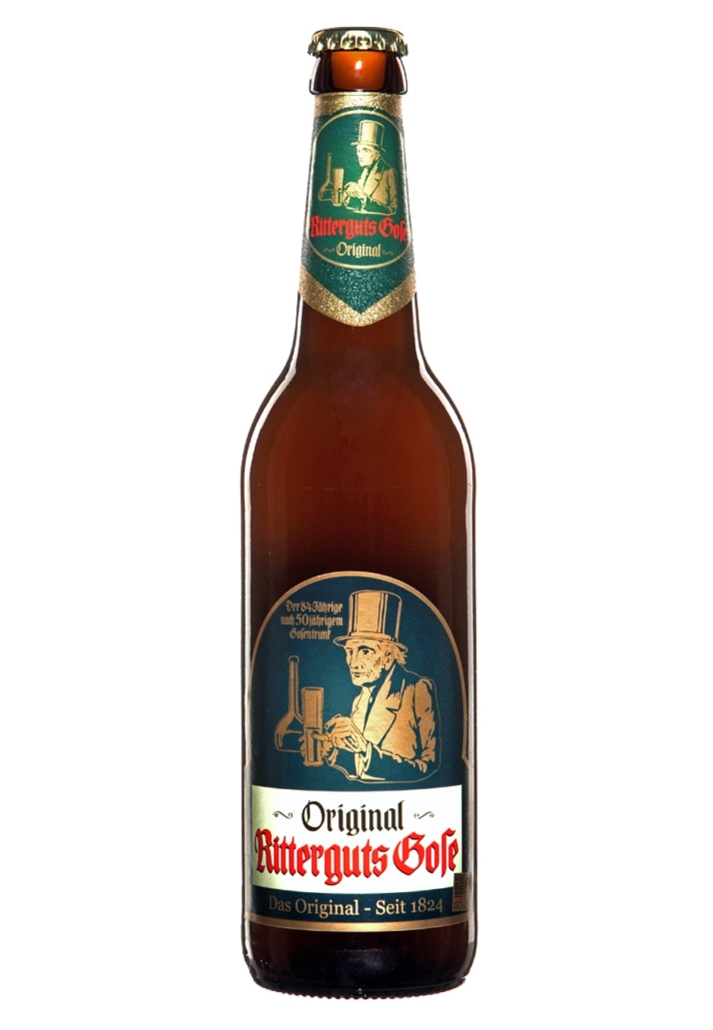 Lahev piva Godecke's Döllnhazer Ritterguts Gose Original s etiketou pivovaru